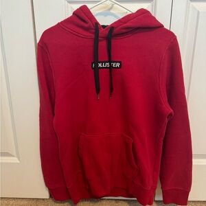 Hollister Men's Bold Red Hoodie